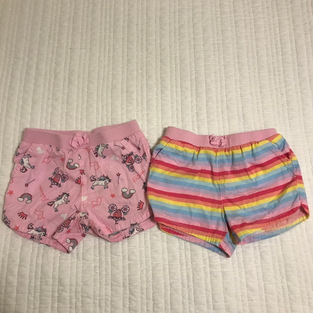 The Children's Place Princess & Striped Shorts 5T